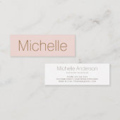 赤面ピンクのネッミニマルトワーク スキニー名刺 (正面/裏面)