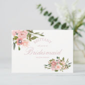 赤面ピンクのバラが私の花嫁になる 招待状 (スタンド正面)