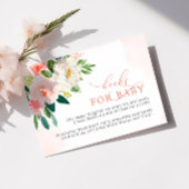 赤面ピンクのバラ花ブックリクエストカード エンクロージャーカード