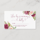 赤面ピンクのバーガンディどのように大きいママの腹 エンクロージャーカード (正面)