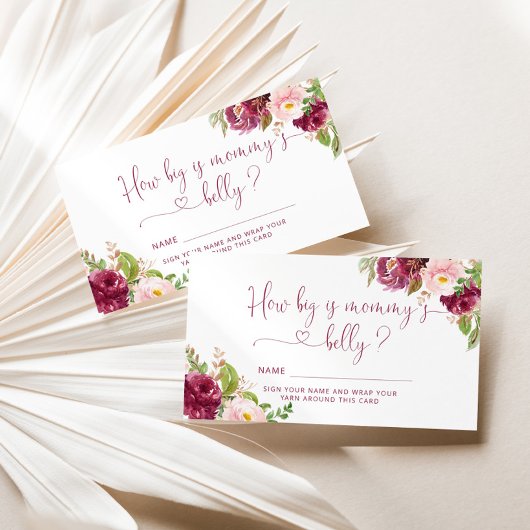 赤面ピンクのバーガンディどのように大きいママの腹 エンクロージャーカード