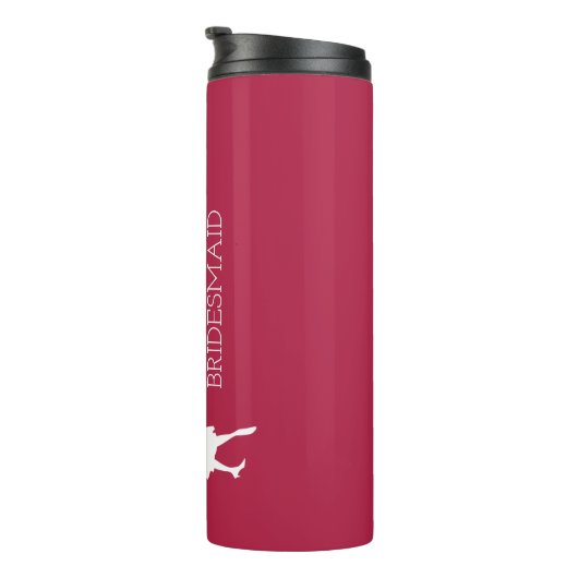 赤面ピンクのパーソナライズされたブリーズメイド熱タンブル タンブラー (回転右)