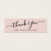 赤面ピンクのビジネス感謝していロゴを挿入する (正面)