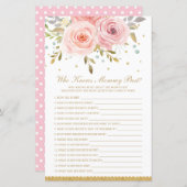 赤面ピンクのフローラがママのシャワー最高のゲームを知る (正面/裏面)