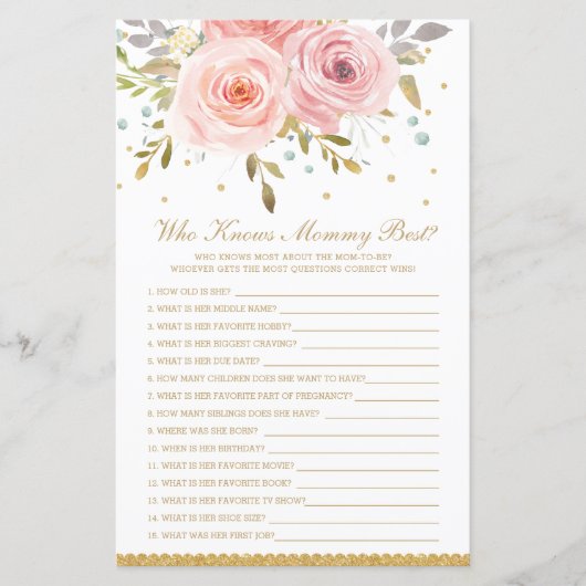 赤面ピンクのフローラがママのシャワー最高のゲームを知る (正面)