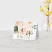 赤面ピンクのフローラが私の結婚式の日の贈り物に カード (黄色い花)