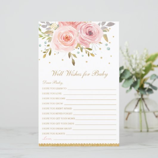 赤面ピンクのフローラが赤ちゃんのシャワー活動を願う (スタンド正面)