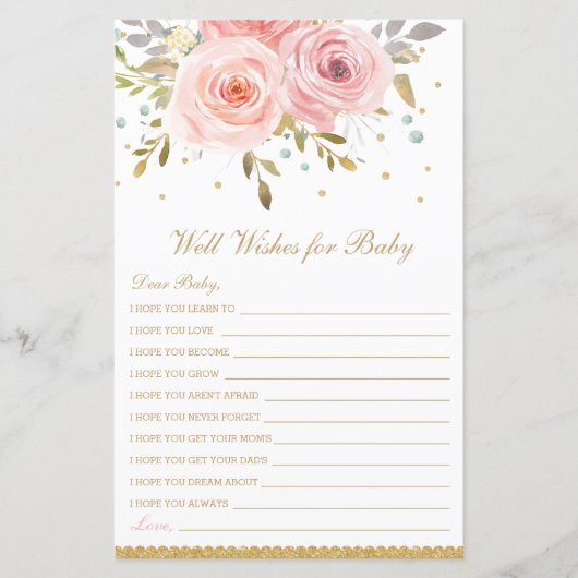 赤面ピンクのフローラが赤ちゃんのシャワー活動を願う (正面)