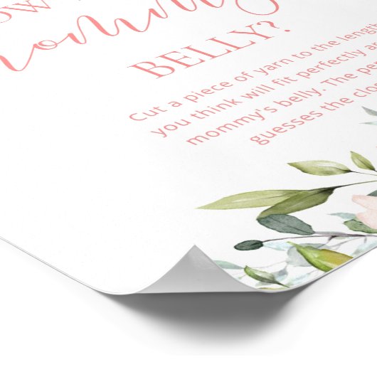 赤面ピンクのフローラどのように大きいママの腹ゲーム ポスター (角)