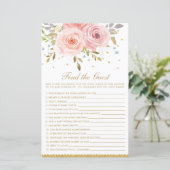 赤面ピンクのフローラはゲストベビーシャワーゲームを見つける (スタンド正面)