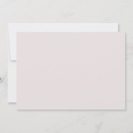 赤面ピンクのフローラは日付の写真カードを保存 招待状 (裏面)