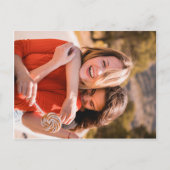 赤面ピンクのフローラは私の花嫁の写真になる インビテーションポストカード (裏面)