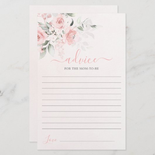 赤面ピンクのフローラアドバイスはママがカードになる (正面/裏面)