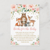 赤面ピンクのフローラウッドランド動物の本ベビー エンクロージャーカード (正面)