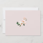 赤面ピンクのフローラエレガントベビーガールシャワー 招待状 (裏面)