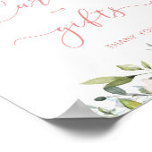 赤面ピンクのフローラカードとギフト ポスター (角)