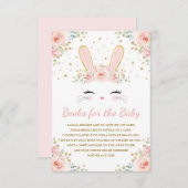 赤面ピンクのフローラバニーラビットブックのためのベビーガール エンクロージャーカード (正面/裏面)