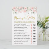 赤面ピンクのフローラベビーシャワーママまたはパパ (スタンド正面)