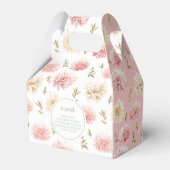 赤面ピンクのフローラベビー開花シャワーの好意ボックス フェイバーボックス (裏面サイド)