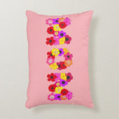 赤面ピンクのフローラママのタイポグラフィ アクセントクッション (正面(垂直))