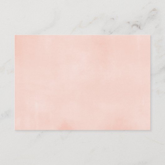 赤面ピンクのフローラ女の子の赤ちゃんシャワーブックリクエスト エンクロージャーカード (裏面)