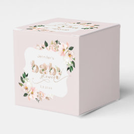 赤面ピンクのフローラ女の子の赤ちゃんシャワーブラケット フェイバーボックス