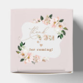 赤面ピンクのフローラ女の子の赤ちゃんシャワーブラケット フェイバーボックス (上部)