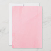 赤面ピンクのフローラ妊娠ママは赤ちゃんシャワーになる 招待状 (裏面)