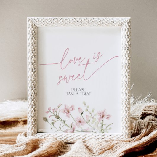 赤面ピンクのフローラ愛は甘い、治療を取る 台座サイン