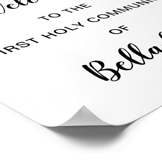 赤面ピンクのフローラ最初のコミュニティ歓迎サイン ポスター (角)