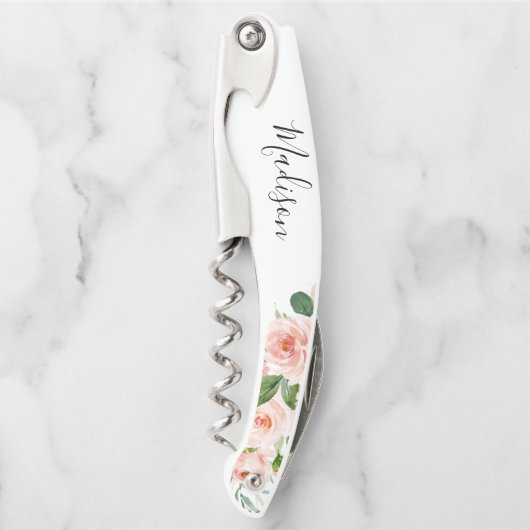 赤面ピンクのフローラ花嫁の提案 ソムリエナイフ (正面)