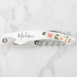 赤面ピンクのフローラ花嫁の提案 ソムリエナイフ