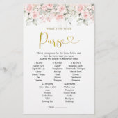 赤面ピンクのフローラ赤ちゃんシャワーあなたの財布の中に何 (正面)