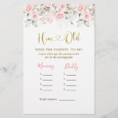 赤面ピンクのフローラ赤ちゃんシャワー歳の両親 (正面)