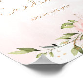 赤面ピンクのフローラ金ゴールドはキャンディーの数を推測 ポスター (角)