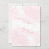 赤面ピンクのフローラ金ゴールドバタフライベビーシャワー 招待状 (裏面)