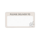 赤面ピンクのミニマリスト配送船出荷先 ラベル (正面)