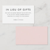 赤面ピンクのミニマルタイポグラフィでギフトに代わる エンクロージャーカード (正面/裏面)