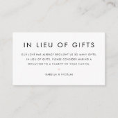 赤面ピンクのミニマルタイポグラフィでギフトに代わる エンクロージャーカード (正面)