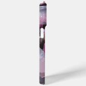 赤面ピンクのモノグラムブルゴーニュフェミニン Case-Mate iPhoneケース (裏面 / 右)