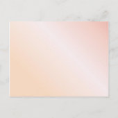 赤面ピンクのローズ金ゴールド花模様グリッター赤ちゃんシャワー ポストカード (裏面)