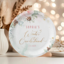 赤面ピンクの冬のオネダーランドの女の子の誕生日