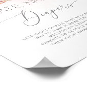 赤面ピンクの冬の雪片レイトナイトおむつ ポスター (角)