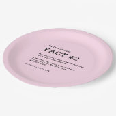 赤面ピンクの埃結婚っぽいバラのカップル事実 ペーパープレート (アングル)