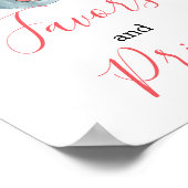 赤面ピンクの女の子ゾウは景品のサインを買う ポスター (角)