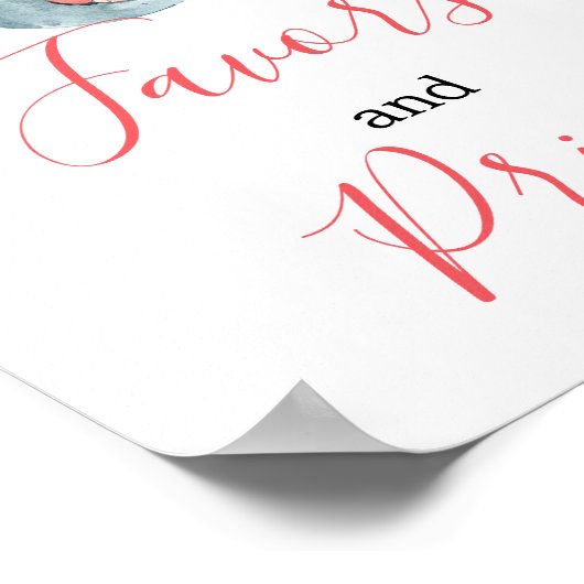 赤面ピンクの女の子ゾウは景品のサインを買う ポスター (角)