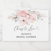 赤面ピンクの応援を愛する スパークリングワインラベル (シングルラベル)