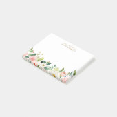 赤面ピンクの植物学淡い色のの机からフローラ ポストイット (アングル)