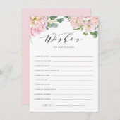 赤面ピンクの水の色のバラ赤ちゃんシャワーの願い エンクロージャーカード (正面/裏面)