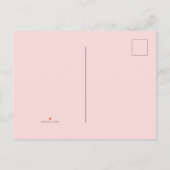 赤面ピンクの水彩フローラベビーシャワー インビテーションポストカード (裏面)